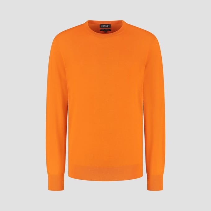 MERSO Crew Neck – Merino Trui – 100% Merino Wol – Curcuma Orange