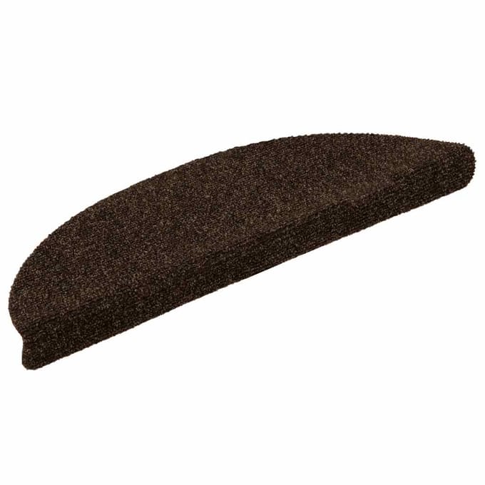 vidaXL - Trapmatten - zelfklevend - 15 - stuks - 56x17x3 - cm - bruin - halfrond