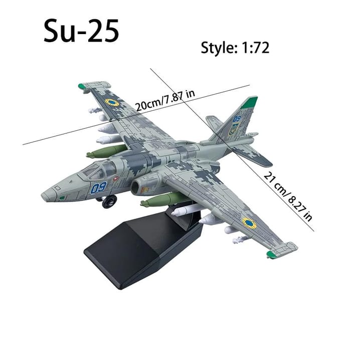 1:72 Moderne Doe-het-zelf Bouwstenen Model Assemblage Su-25 A10 Vliegtuigmodellen Gepantserd Transportvoertuig Militaire Speelgoed Voor Cadeaus gray