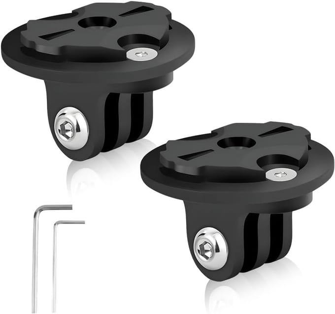 Fiets Camera Bevestiging, Fiets Computer Plug Adapter, Beugel voor Actiecamera en Computer op Fiets Stuur, Geschikt voor Garmin Edge en GoPro