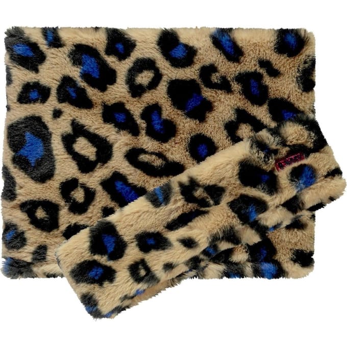 B-nosy - one size - Meisjes Sjaal en hoofdband - Cobalt panther fur