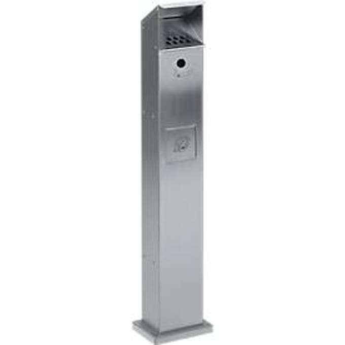Combi-asbak voor buitengebruik, rvs
