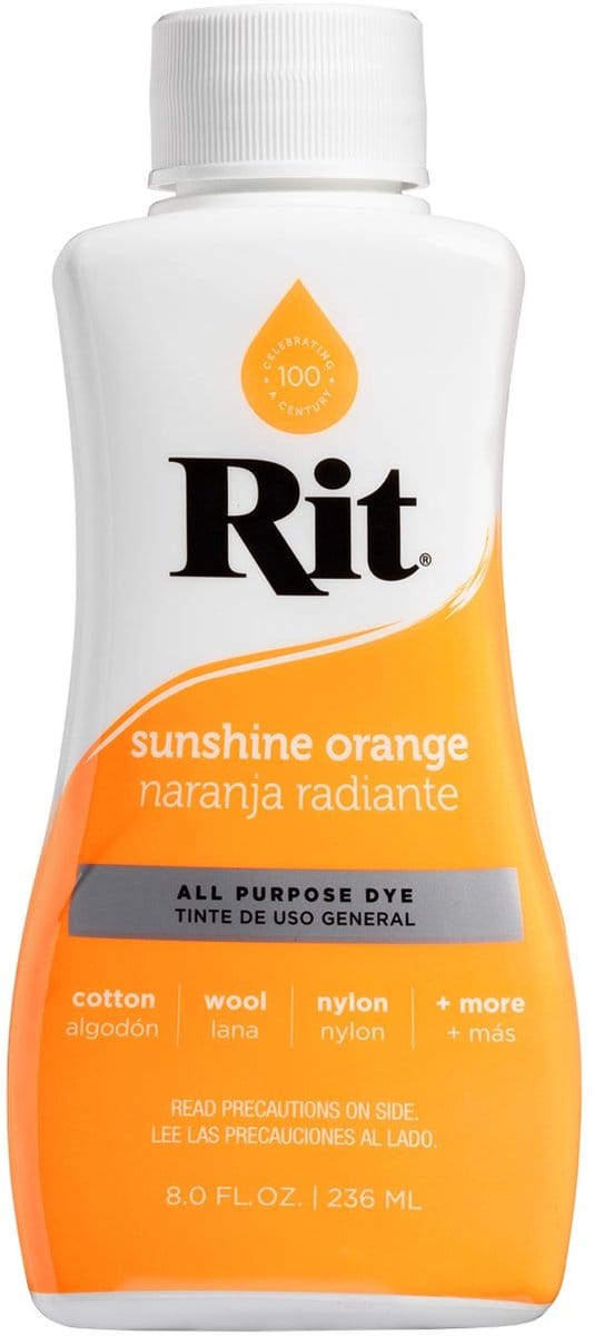 Rit Dye Liquid Sunshine Orange - Textielverf voor stoffen en hobby - 236ml
