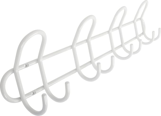 HOME It® kapstok met 4 haken Ø8 mm x 54,5×6,5 x 13 cm wit