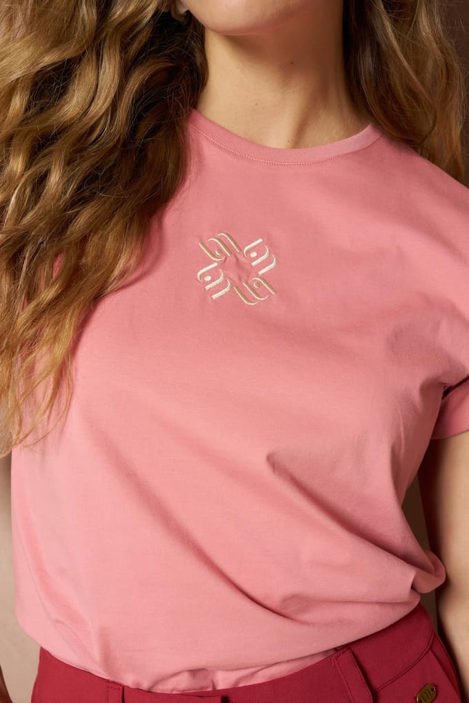 T-shirt Isole - Relaxed Rolled up | Coral