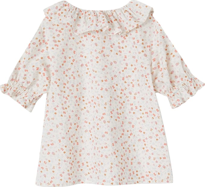 Vertbaudet Meisjesblouse met kraagje van katoengaas
