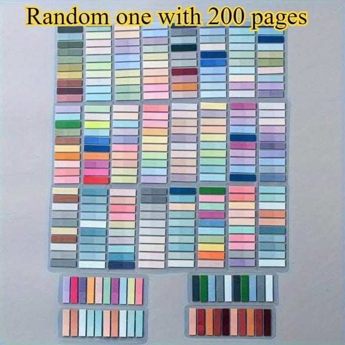 Europese Retro Fluorescerende PET Transparante Zelfklevende Post-its - Morandi Kleurgecodeerde Rechthoekige Indexlabels gray