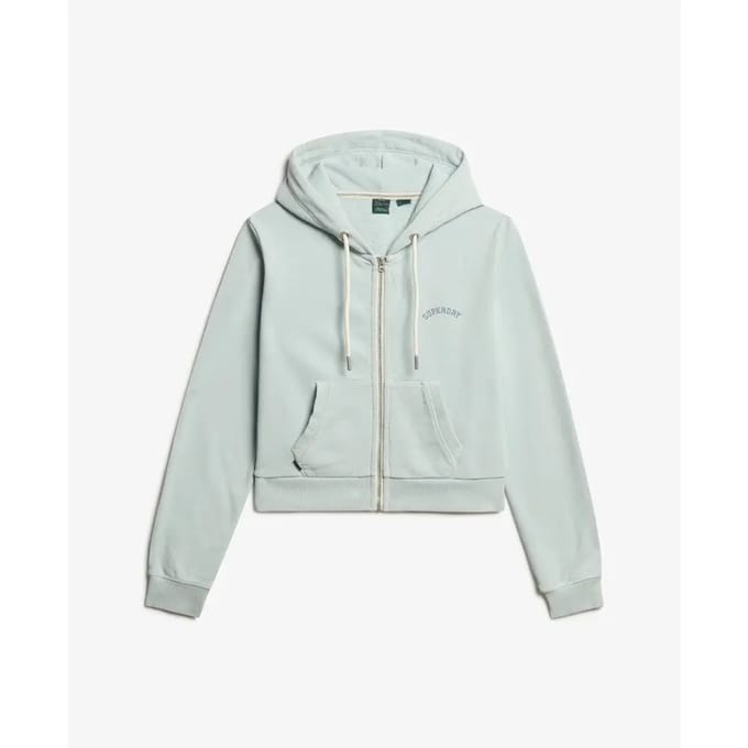 Superdry - Essential Logo korte hoodie met rits - Dames - Hoodies