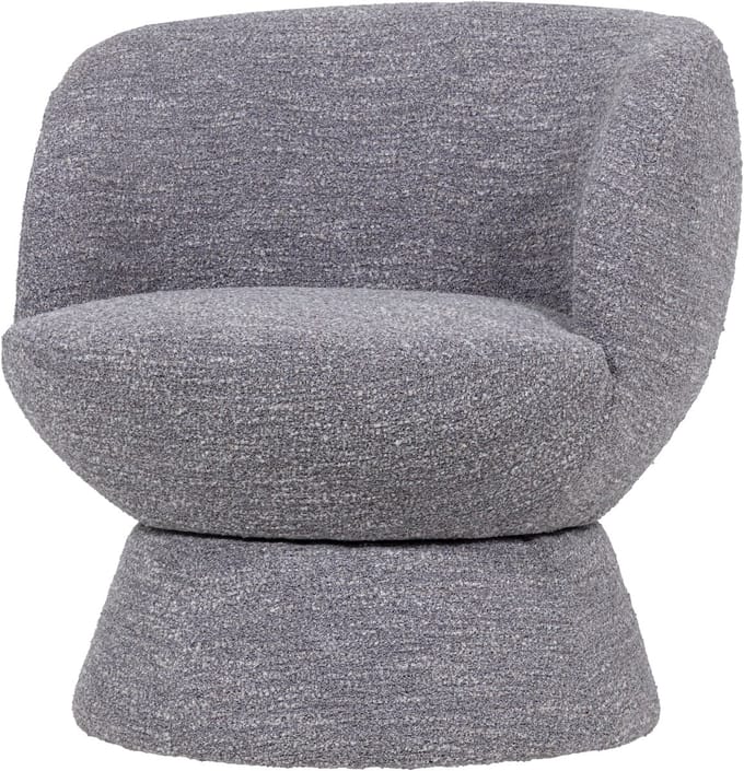 WOOOD Shuffle Draaifauteuil - Melange - Grijs - 72x73x71