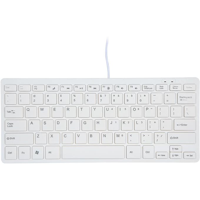 USB-minitoetsenbord met chocoladeknoppen Stijlvol en draagbaar toetsenbord voor desktop- en laptopgebruik wit