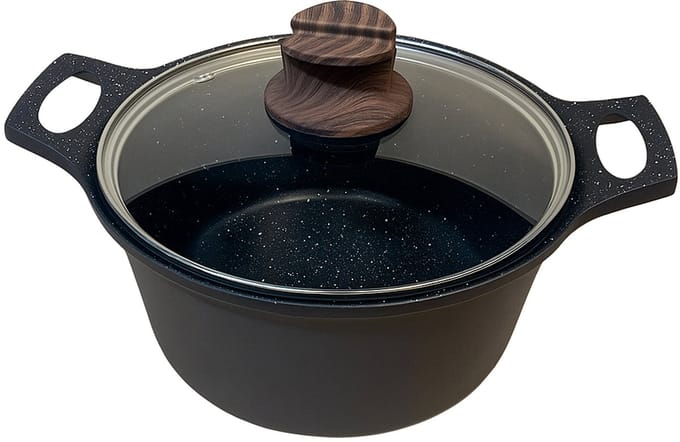 Hakal Gietaluminium Kookpan met Glazen Deksel – 20 cm