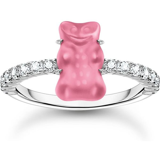 Thomas Sabo - TR2459-052-9-52 - Ring - 925 zilver - Dames - Goldbär roze - Ringmaat 52