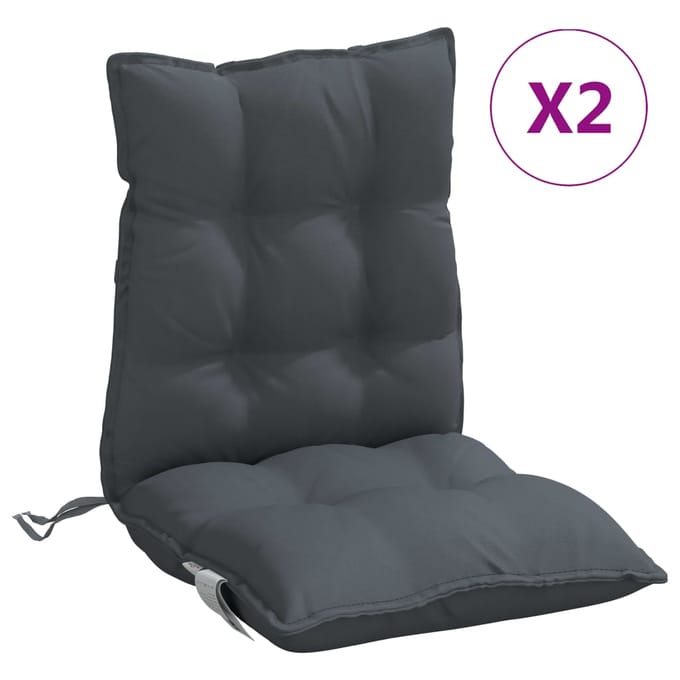 vidaXL - Buitenkussen - 2 - st - Antraciet - 100 - x - 50 - x - 7 - cm