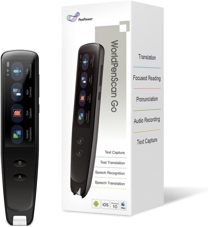Draagbare OCR Scanner Pen met Tekst-naar-Spraak en Vertaalfunctie