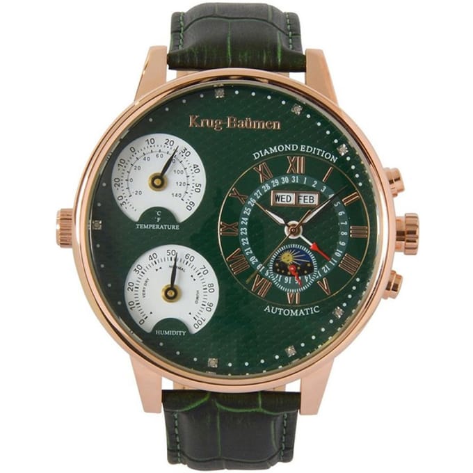 Krug Baumen KBW-200-17 Weather Diamond Heren Horloge 55mm
