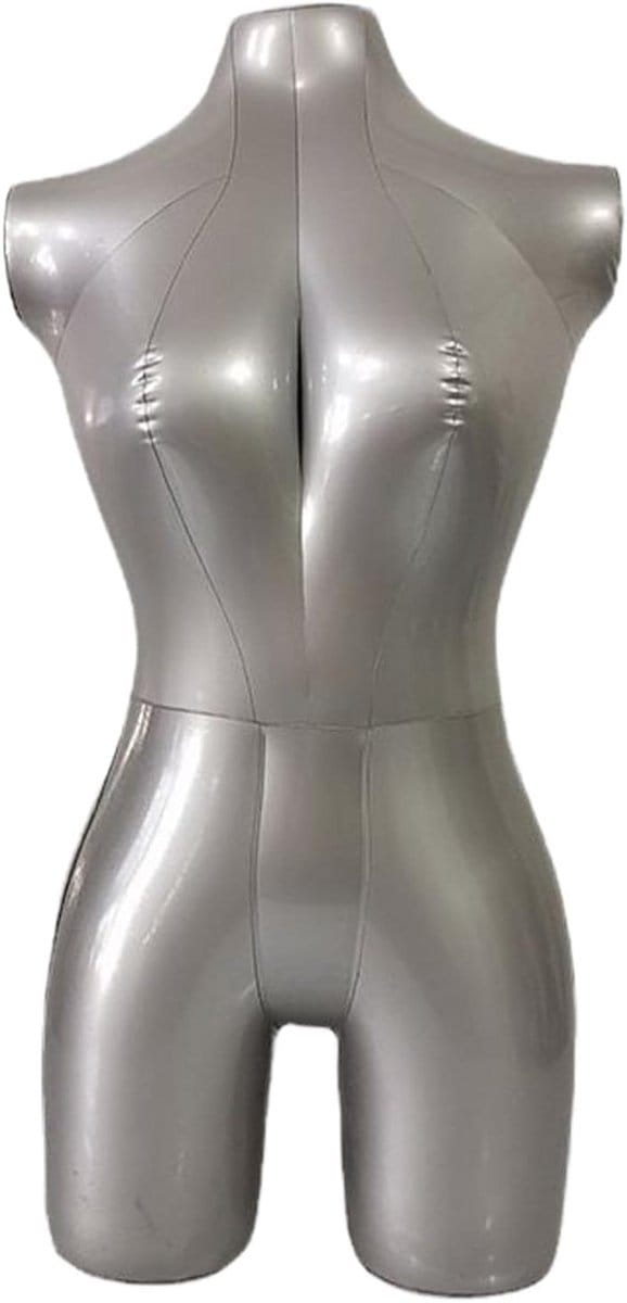 Opblaasbare etalagepop - Kleding display - Kleding presenteren - Lichtgewicht en robuust - 70-83 cm hoog - Transparant