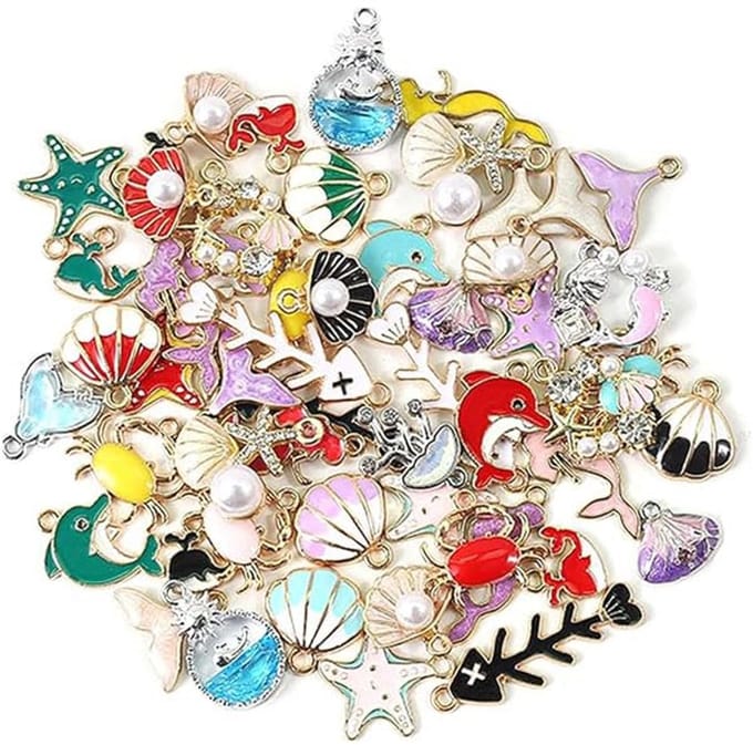 Sieradenhangerset, mini metalen hanger gemengde bedels