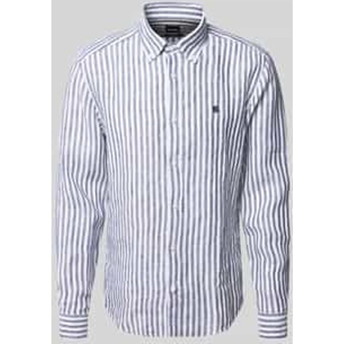 regular fit linnen overhemd met button-downkraag model 'H-LIAM-BD'