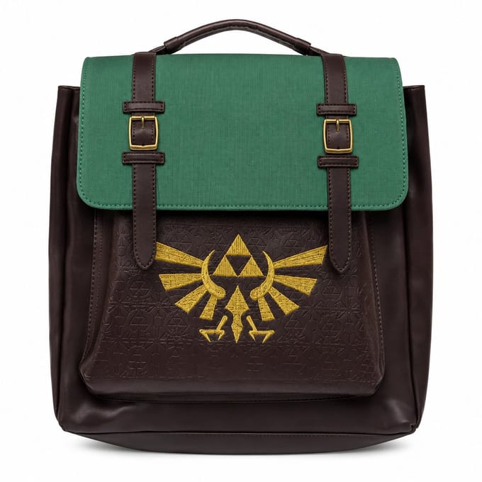 Bioworld – Zelda Nintendo Tas – Leer – Bruin/Groen – Unisex