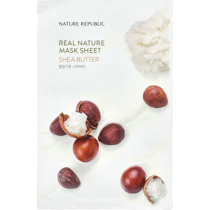 Nature Republic, Masque de Beauté Real Nature, Beurre de Karité, 1 Feuille, 23ml (0,77 fl oz) white