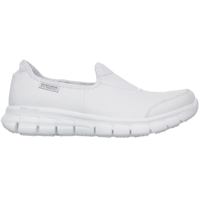 Skechers Workwear Sure Track Dames Sneakers Van Wit Leer
