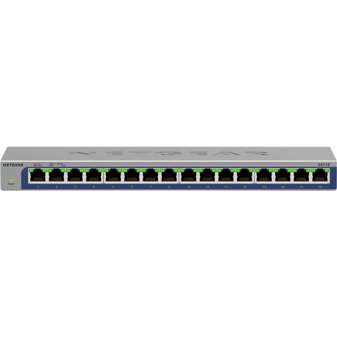 NETGEAR GS116 - Netwerk Switch - Unmanaged - 1 Gbps - 16 poorten