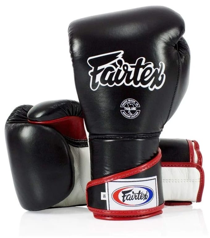Fairtex BGV6 - Leren Bokshandschoenen - Zwart - 10oz