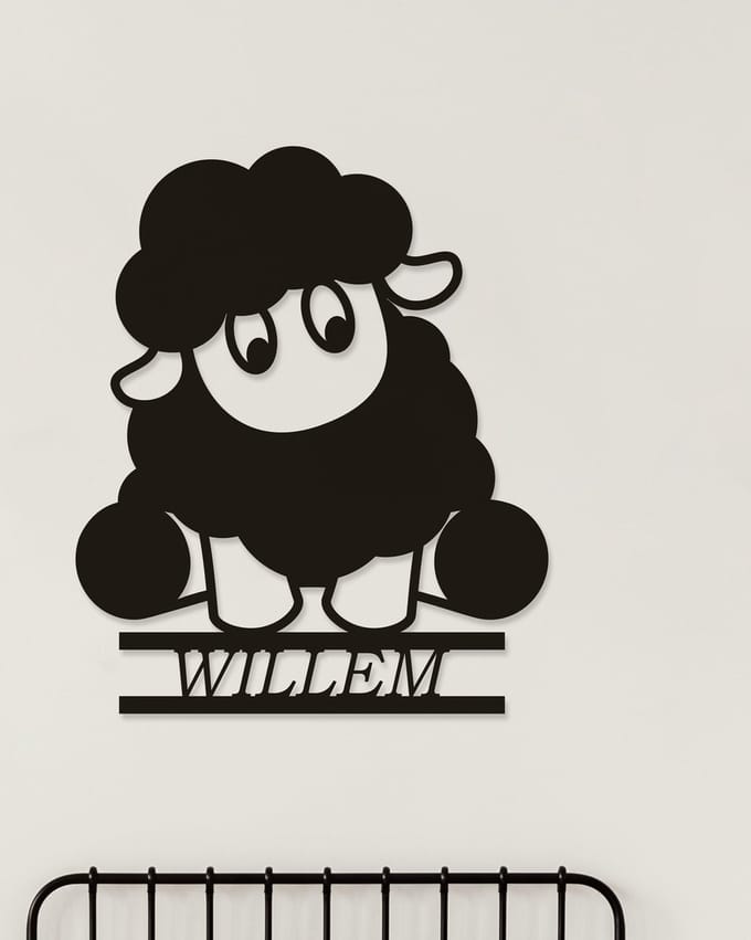 Wanddecoratie kinderen | Schaap - L (50x60cm)