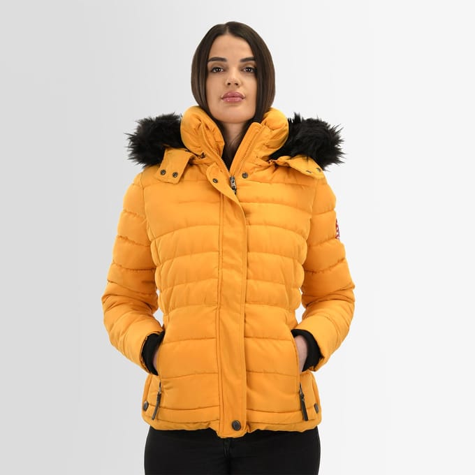 Navahoo Dames Winterjas Chloe – Getailleerd Met Afneembare Capuchon & Elegant Bont