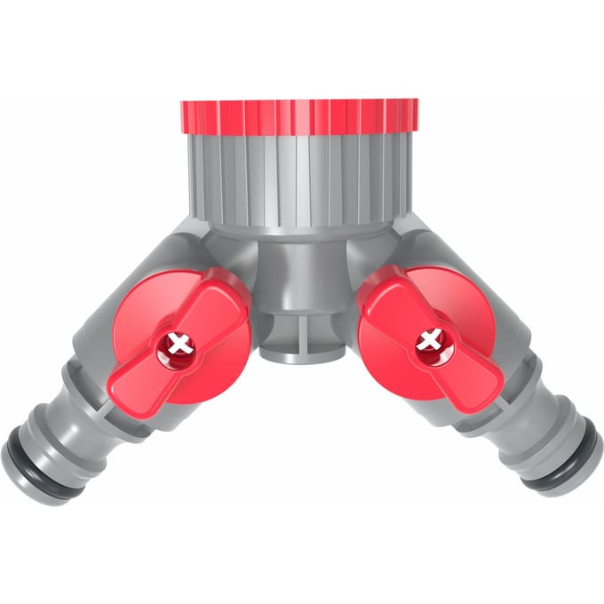 AWTools AW61049 - Dubbele Slangkoppeling - Kunststof - 1" - 3/4"