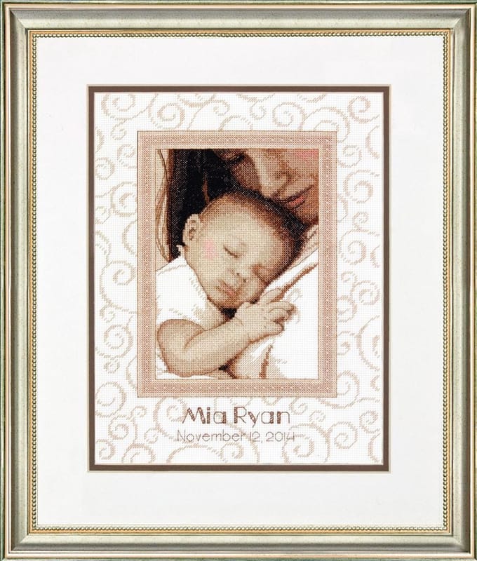 Peaceful baby birth record Aida telpakket - Dimensions