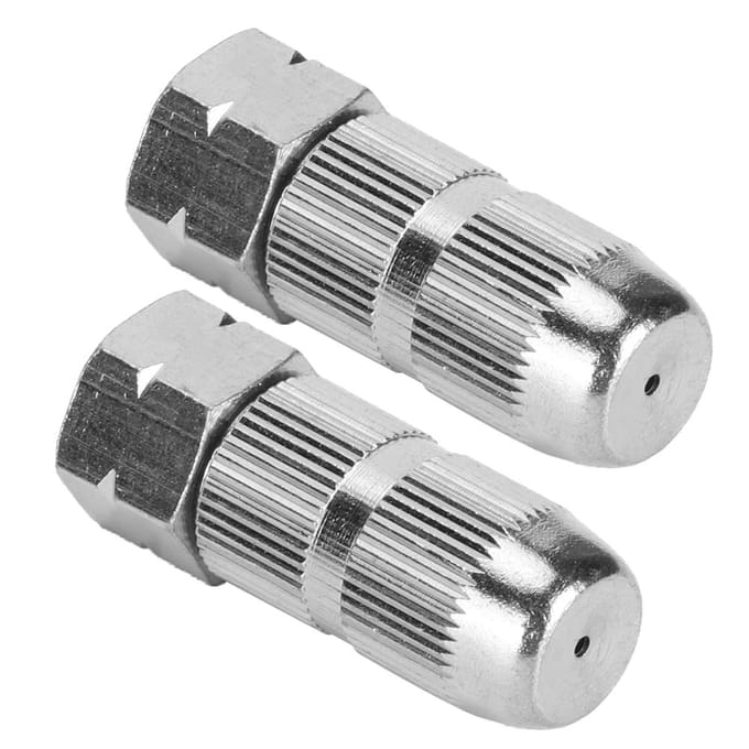 2Pcs G3/8 DN10 Adjustable High Pressure Sprayer Nozzle Atomizing Spray Head Irrigation Tools gray