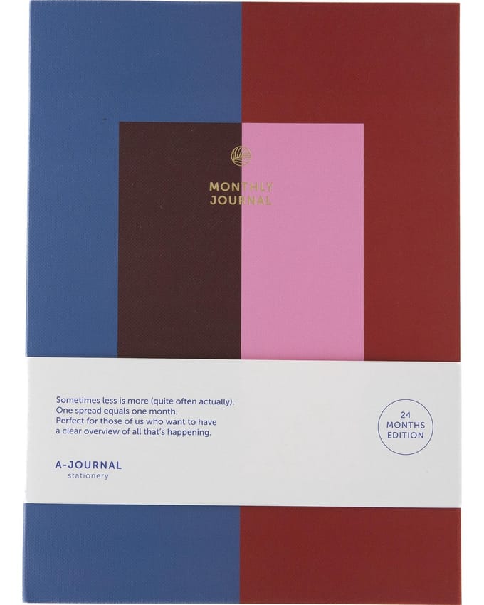 A-Journal - Maandagenda 2026 - 1 maand op 2 pagina's - open rug