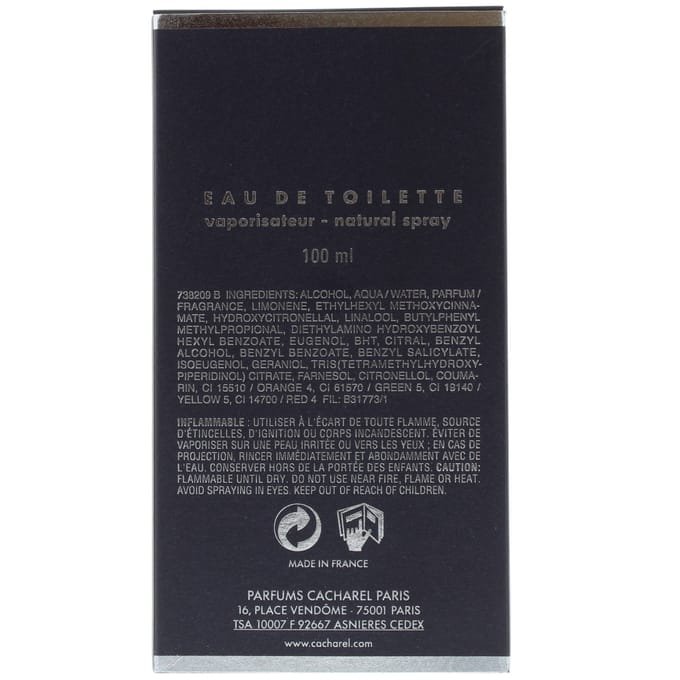 Cacharel Eau De Toilette Cacharel - Pour Homme Eau De Toilette  - 100 ML