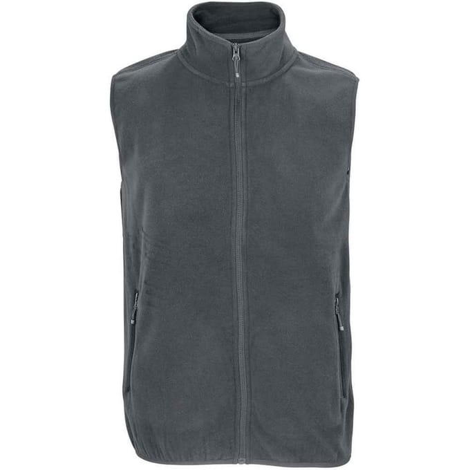 SOLS Uniseks Microfleece gerecyclede bodywarmer voor volwassenen (Houtskool)