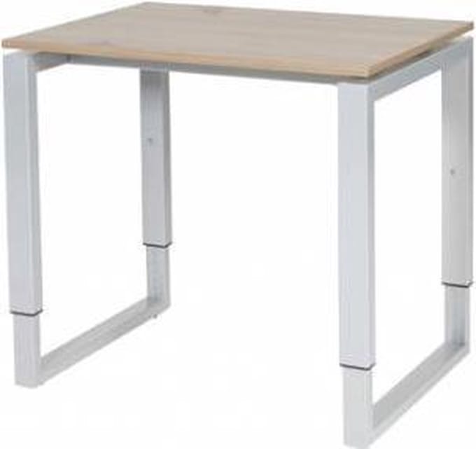 Verstelbaar Bureau - Domino Plus 80x60 Havana Kersen - alu frame