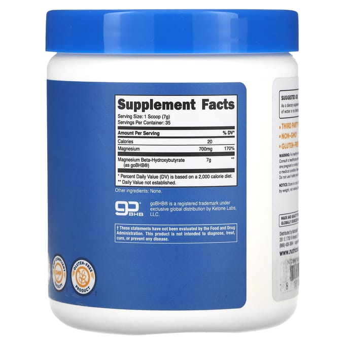 Magnesium Bhb, Gobhb®, Zonder smaak, 250G (8.8oz)