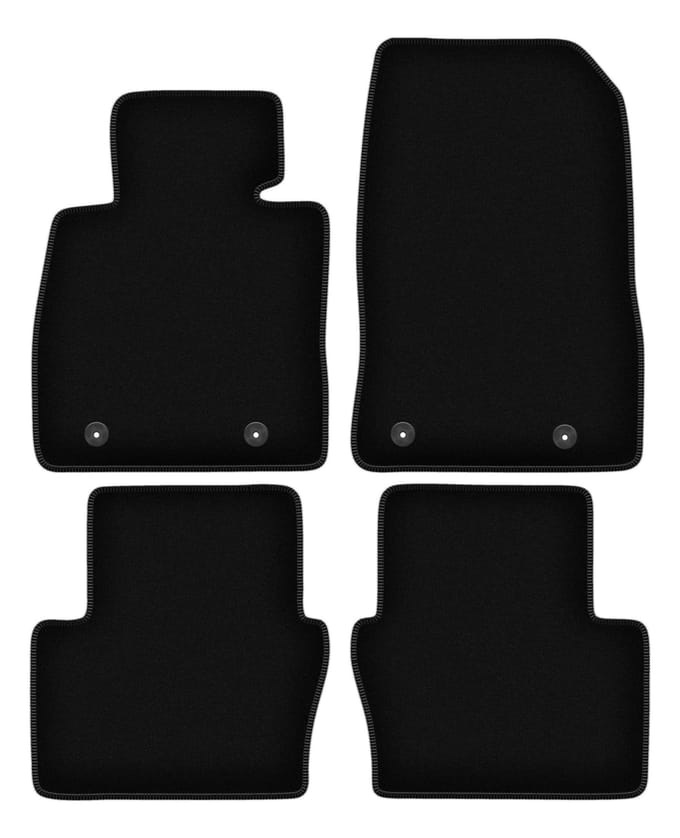 BASIC zwarte veloursmatten voor: Mazda 2 IV hatchback (2014-)