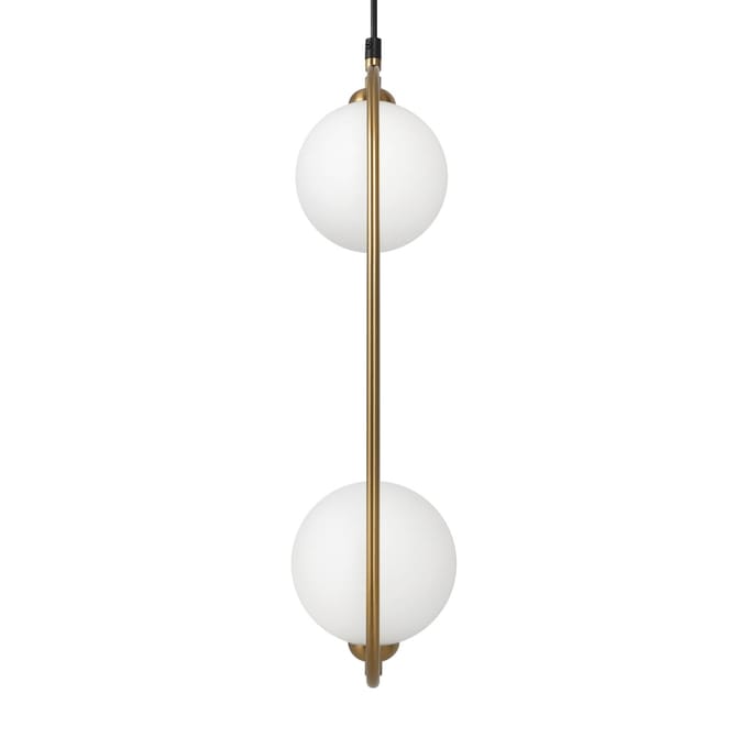 Maytoni Ring hanglamp 2-lamps messing/wit