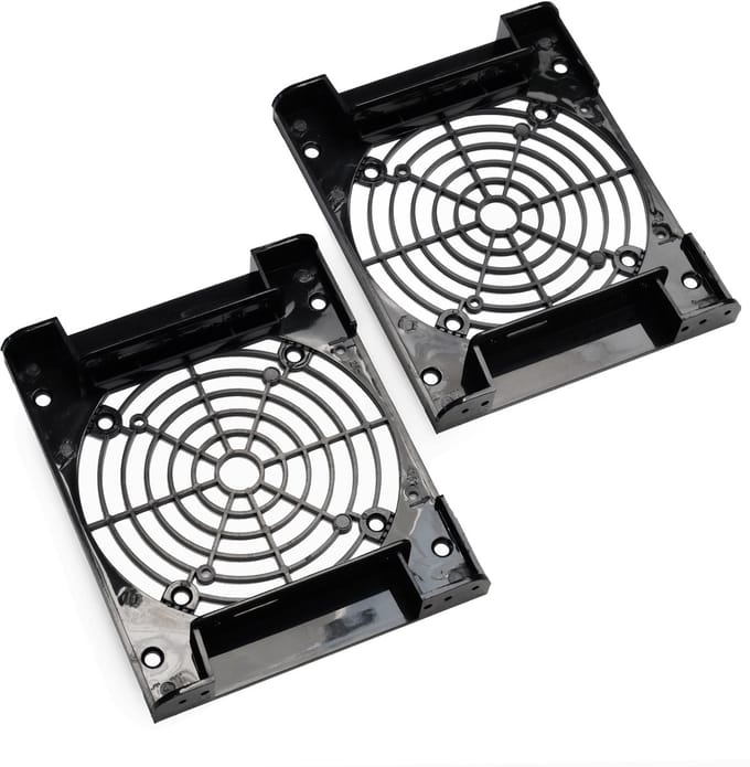 2 x Montage Frame 5.25'' naar 2.5'', 3.5'' SSD / HDD - Geschikt voor 8cm / 12cm Ventilators