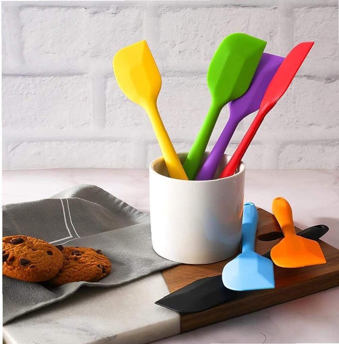 *** Siliconen Spatel - Pannenlikker - Kliekjes - Dessert Spatel - Rood - 21cm - van Heble® ***