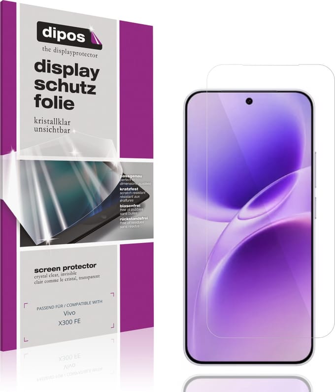 dipos – 4x Beschermfolie geschikt voor Vivo X300 FE | Krasbestendige & heldere Screenprotector Ultra-Thin