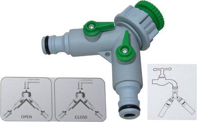 Kraanstuk watersplitter - 2 wegs