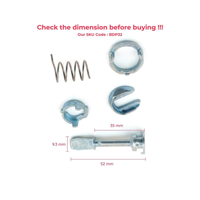 BDP32 Cilinderslot reparatieset voor voordeur 51,5 mm voor VW Passat B5 3B2 3B5 1996-2005 3B0837167