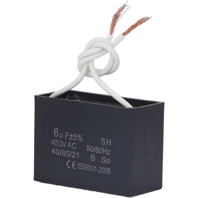 Startcondensator 450V AC 6microfarad 5060Hz Motorbedrijf Accessoireonderdeel voor Ventilator Pomp Generator