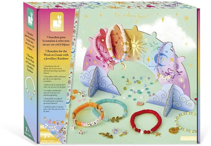 Janod - Les Ateliers Bijoux - Knutselpakket maak 7 sieraden met sieradenhouder