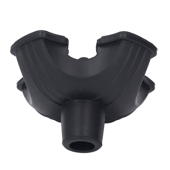 Quad Stokpunt Rubber Antislip Schokabsorberende Stokbasis voor Senioren 19mm Wandelstok gray