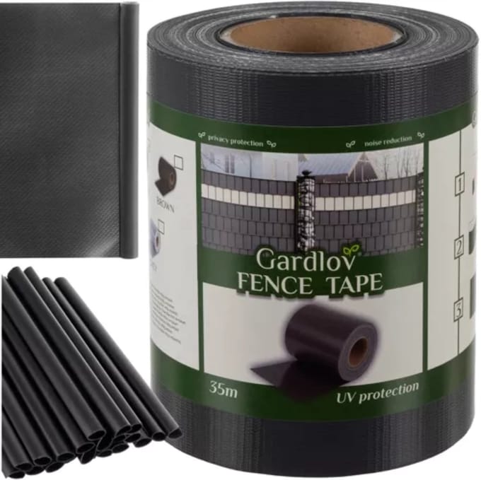 Gardlov Vlechtband Hekwerk - 450g - 19cmx35m - Antraciet