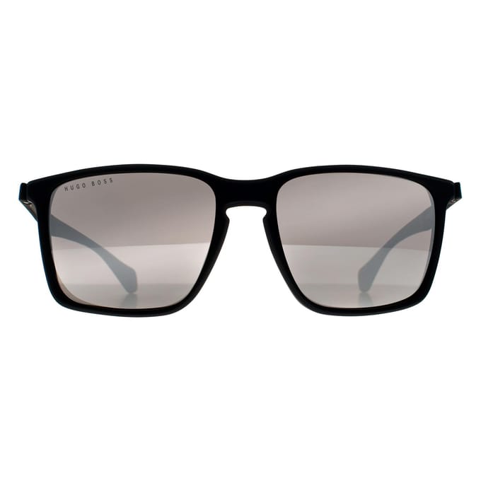 Hugo Boss Rechthoek Heren Zwart Grijs Spiegel BOSS 1114/S