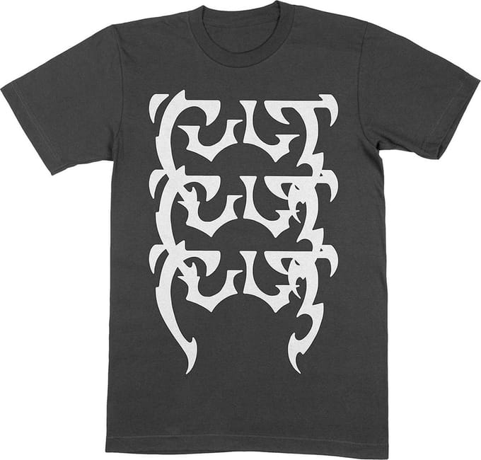 The Cult Heren Tshirt -2XL- Repeating Logo Zwart
